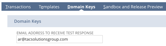 Setting up Domain Key in NetSuite