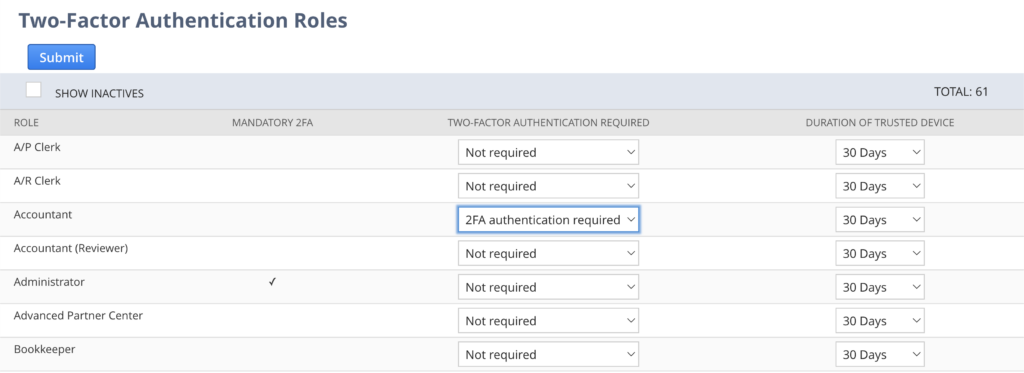 2FA Roles