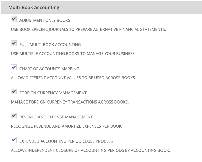Multi-book Accounting