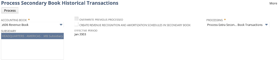 Historical Transaction Processing