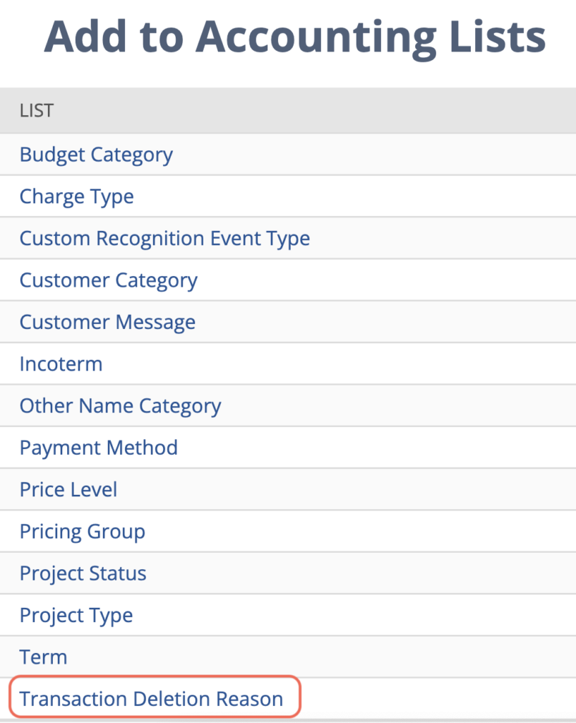 transaction deletion reason