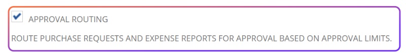 APPROVAL ROUTING