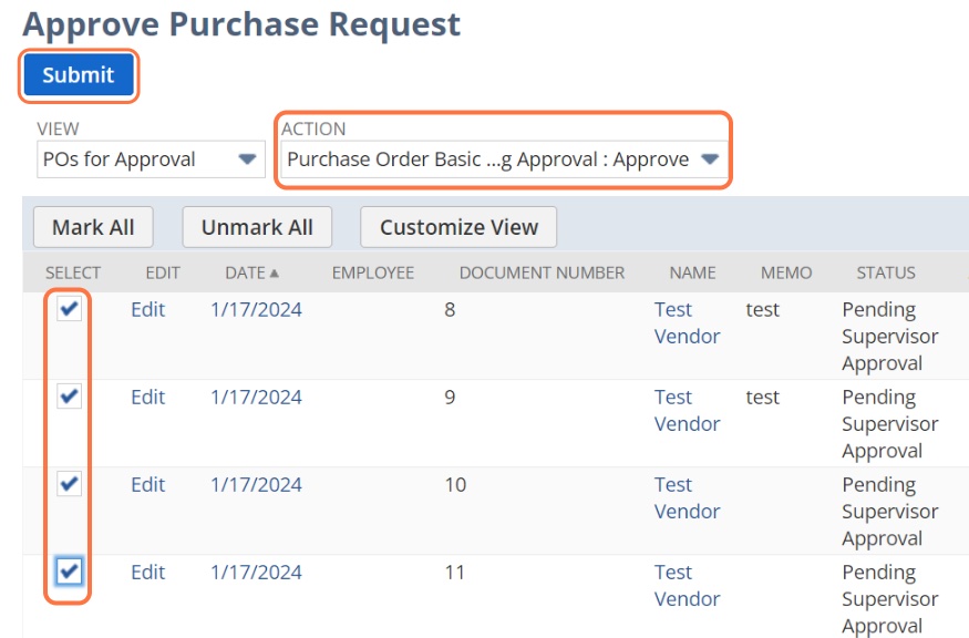 Approve Purchase Request