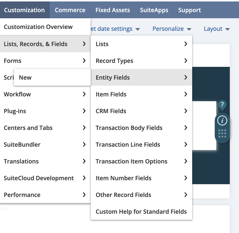 Custom fields