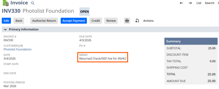NetSuite Best Practice: How To Handle Returned Payments, NSF Checks ...