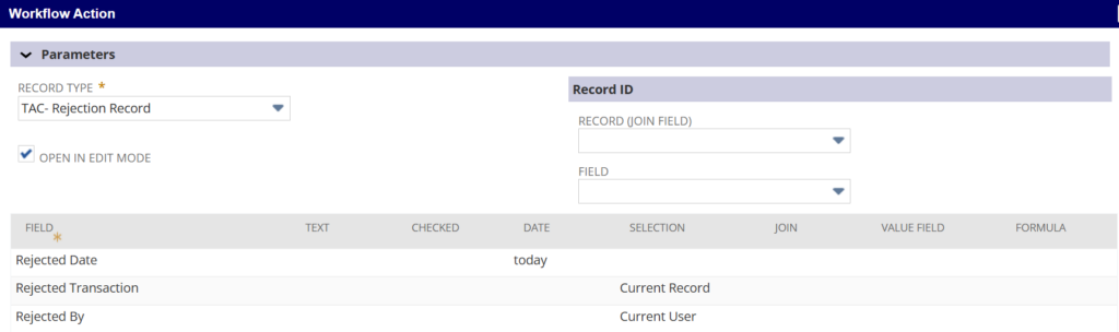 Go to Record Action